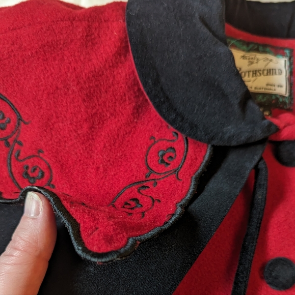 Rothschild sz6X gorgeous vintage red wool jacket EUC - Picture 7 of 11